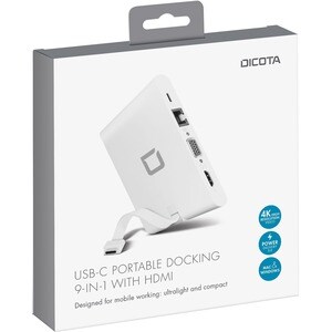Dicota USB-Typ C Docking Station für Notebook - 4 x USB-Anschlüsse - 2 x USB 2.0 - 2 x USB 3.0 - USB Typ C - Netzwerk (RJ-