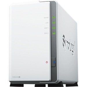 Synology DiskStation DS220J 2 x Gesamtzahl Einschübe SAN/NAS-Speichersystem RTD1296 Quad-Core 1,40 GHz - 512 MB RAM - DDR4