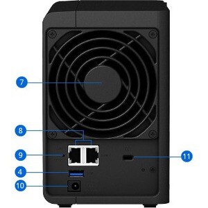 Synology DiskStation DS220+ 2 x Gesamtzahl Einschübe SAN/NAS-Speichersystem Celeron J4025 Dual-Core 2 GHz - 2 GB RAM - DDR