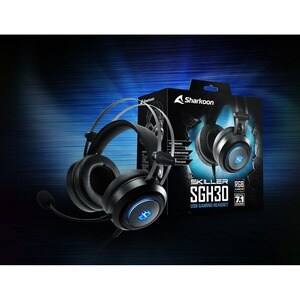 SKILLER SGH30 Kabel Kopfbügel Stereo - Schwarz - Binaural - Ohrumschließend - 20 Hz bis 20 kHz Frequenzgang - 240 cm Kabel