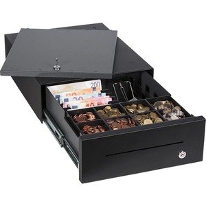 ANKER MDX32 Kassenlade - 6 Banknotenfächer - 10 Münzfächer - 3 Schließmodi - Stahl - Anthrazit - 125 mm Höhe x 324 mm Brei