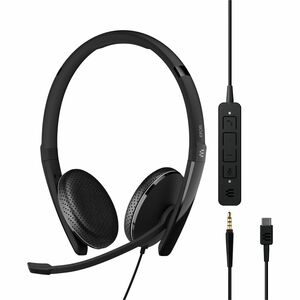 EPOS ADAPT 165 USB-C II Kabel Auf den Ohren Stereo Headset - Schwarz - Binaural - 20 Hz bis 20 kHz Frequenzgang - 231,2 cm