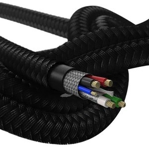 OtterBox USB C-C 3.2 Gen1 1.8M Robustes, geflochtenes Schnelllade-Kabel, Cable Premium MFI, Schwarz, Black Shimmer