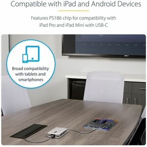 StarTech.com USB C Multiport Adapter, USB C auf 4K 60Hz HDMI 2.0 Dockingstation, 2-Port 10Gbit/s USB Hub, 100W PD, SD/Micr