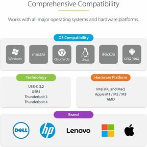 StarTech.com USB-C Multiport Adapter, USB-C auf 4K 60Hz HDMI 2.0, 100W PD, 3-Port USB 3.1 Hub, Reiseadapter/Docking Statio