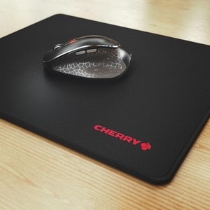 CHERRY Extra Large Mauspad - 5 mm x 350 mm x 300 mm Abmessung - Schwarz - Gummi - Rutschfest, Wasserdicht, Verschleißfest,