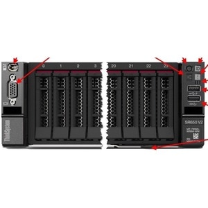 Lenovo ThinkSystem SR650 V2 7Z73A09EEA 2U Rack Server - 1 Xeon Silver 4314 2,40 GHz - 32 GB RAM - Intel C621A Chip - 2 Pro