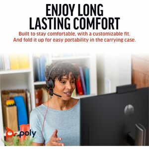 Poly Blackwire 5220 Kabel Auf den Ohren Stereo Headset - Schwarz - Microsoft-Teams-Zertifizierung - Binaural - Geschlossen