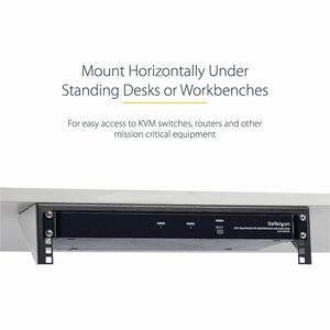 StarTech.com Support mural en acier pour rack 2U - 48 cm - 56,84 kg Max - 1
