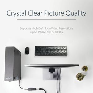 StarTech.com DisplayPort® auf VGA Video Adapter / Konverter mit bis zu 1920x1200 (Stecker/Buchse) - Schwarz