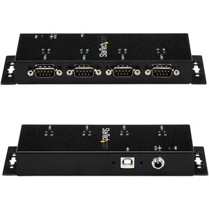 StarTech.com 4 Port USB auf Seriell RS232 Adapter Hub - Industriell DIN-Schienen/ Wandmontagefähig - USB - PC, Mac, Linux 