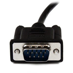 StarTech.com 2m Seriell DB9 RS-232 Nullmodemkabel - Schwarz - St/Bu - Cable for Modem, PC - Abschirmung - 28 AWG - Schwarz
