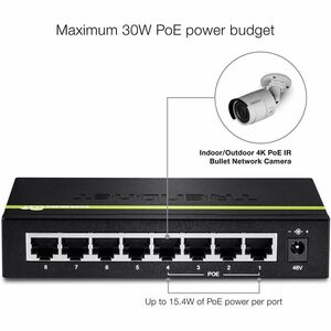 Commutateur Ethernet TRENDnet TPE-S44 8 Ports - Fast Ethernet - 100/1000Base-T - Conforme aux normes TAA - 2 Couche suppor