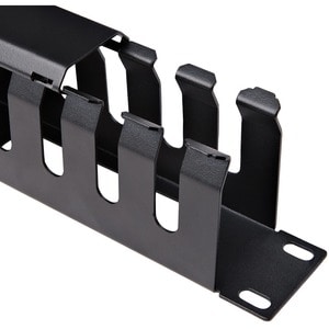StarTech.com 1 HE 19" Rangierpanel / Kabelordner Kabelmanagement mit Abdeckung - Kabelmanagement-Panel - 1U Rack Height x 
