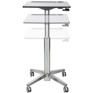 LearnFit® mobiler Steh-Sitz Tisch mit 40.6cm Höhenverstellung und 10 Jahre Garantie- Sitz-Steh-Arbeistplatz, mobiler Schre