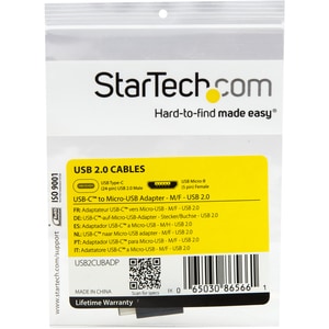 StarTech.com USB-C auf Micro USB Adapter - St/Bu - USB 2.0 - USB Typ-C zu Micro B - Kompatibel mit USB-C mobil Geräten wie