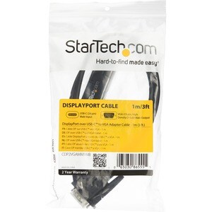 Adaptateur USB-C vers VGA 1m - Câble Actif USB-C à VGA - 1080p - Compatible TB3 - Câble USB-C à VGA - DP Alt Mode HBR2 - 2