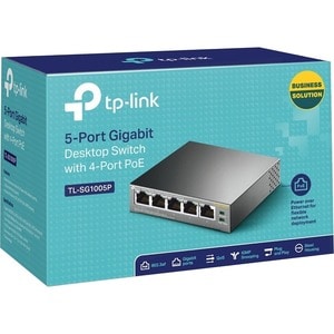 TP-Link JetStream TL-SG1005P 5 Anschlüsse Ethernet-Switch - Gigabit-Ethernet - 10/100/1000Base-T - 2 Unterstützte Netzwerk
