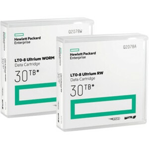 HPE LTO-8 Ultrium. Produkttyp: Leeres Datenband, Medientyp: LTO, Kapazität ohne Komprimierung: 30 TB. Datenübertragungsrat