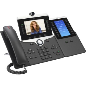 Téléphone IP Cisco 8865 - Avec fil/Sans fil - Avec fil/Sans fil - Wi-Fi, Bluetooth - Bureau, Fixation au mur - Charbon - 5