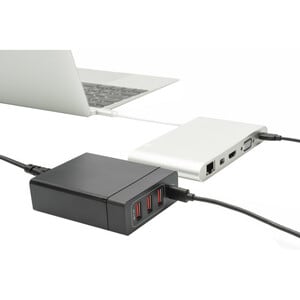 Digitus 4-Port Universal USB-Ladeadapter, USB Type-C™. Aufladetyp: Drinnen, Energiequelle: AC, Aufladekompatibilität: Lapt