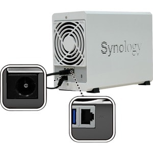 Synology DiskStation DS220J 2 x Gesamtzahl Einschübe SAN/NAS-Speichersystem RTD1296 Quad-Core 1,40 GHz - 512 MB RAM - DDR4