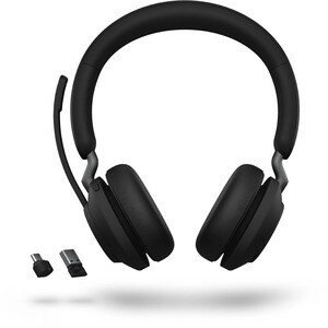 Jabra Evolve2 65 Link380 USB-C MS Stereo Headset - Schwarz - Kabellos - Ohraufliegend - Bluetooth