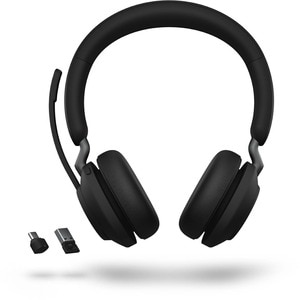 Jabra Evolve2 65 Link380 USB-A MS Stereo Headset - Schwarz - Kabellos - Ohraufliegend - Bluetooth