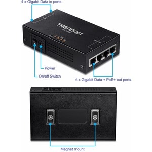 Trendnet TPE-147GI, Gigabit Ethernet, 1000 Mbit/s, IEEE 802.3, IEEE 802.3ab, IEEE 802.3af, IEEE 802.3at, IEEE 802.3u, Schw