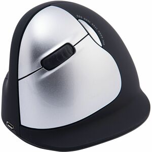 R-Go Tools Ergonomische Maus R-Go HE Break mit Pausensoftware, groß (Handlänge ≥ 185mm), für Linkshänder, bluetooth, schwa