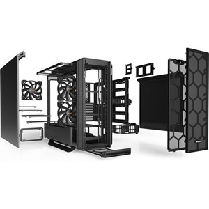 Boîtier d'ordinateur be quiet! Silent Base 802 - Tour midi - Noir - SECC, Métal, Plastique ABS - 10 xBaie(s) - 3 x 140 mm 