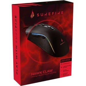 SUREFIRE Hawk Claw Gaming-Maus - USB 2.0, USB 3.2 (Gen 1) - 7 Taste(n) - 7 Programmable Button(s) - Kabel - 6400 dpi Auflö