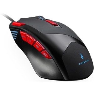 SUREFIRE Eagle Claw Gaming-Maus - USB 2.0, USB 3.2 (Gen 1) - 9 Taste(n) - 9 Programmable Button(s) - Kabel - 3200 dpi Aufl