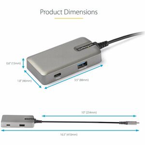 StarTech.com USB-C Multiport Adapter, USB-C auf 4K 60Hz HDMI 2.0, 100W PD, 3-Port USB 3.1 Hub, Reiseadapter/Docking Statio