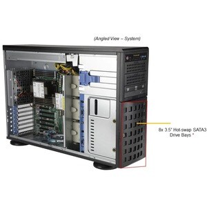 Supermicro SuperServer 740P-TR Server-Barebone-System - 4U Tower - Sockel LGA-4189 - 2 x Prozessor-Support - Intel C621A C