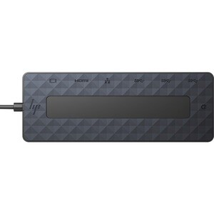 HP USB-Typ C Docking Station für Desktop PC/Notebook/Monitor - Schwarz - 2 Unterstützte Displays - 4K - 3840 x 2160 - 2 x 