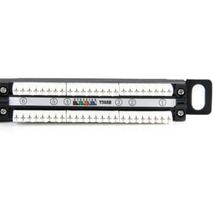 StarTech.com 24 Port 0,5 HE Cat5e Patch Panel - RJ45 Ethernet Rackmount Cat 5e 110 Patch Panel - 24 x RJ-45 - 24 x RJ-11 -