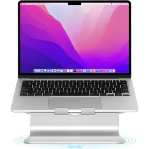 MSTAND360 LAPTOP STAND W/ SWIVEL BASE - SILVER