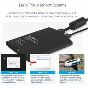 StarTech.com USB Crash Cart Adapter, Portables KVM Adapter, Laptop KVM Konsole für Headless Geräte/Server/ATM/POS/Embeded 