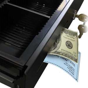 13IN POS RJ12 CASH DRAWER 3 POS LOCK STEEL 4 BILL 5 COIN 2 MEDIA
