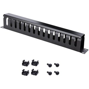 StarTech.com 1 HE 19" Rangierpanel / Kabelordner Kabelmanagement mit Abdeckung - Kabelmanagement-Panel - 1U Rack Height x 