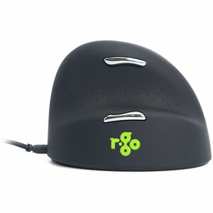 R-Go Tools Ergonomische Maus R-Go HE Break mit Pausensoftware, groß (Handlänge ≥ 185mm), für Rechtshänder, verkabelt, schw