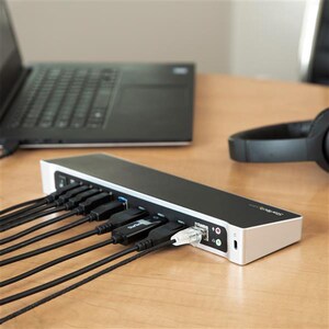 StarTech.com Station d'Accueil USB 3.0 à 3 Écrans avec 2x 4K DisplayPort, HDMI - Docking Station/Hub USB-A à 5 Ports (1x F