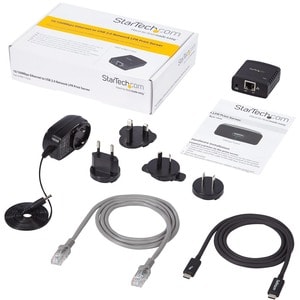 StarTech.com 10/100 Mbit/s Ethernet auf USB 2.0 Netzwerk LPR Printserver - USB Druckserver / Print Server mit Auto-sensing