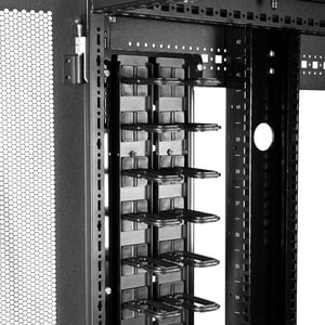StarTech.com Vertikaler Kabelordner mit D-Hacken - 0U - 1,8m - Rack Kabelmanager - Kabelbündler - 40U Rack Height x 50,8 m