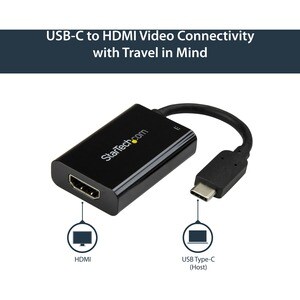 StarTech.com Adaptateur vidéo USB-C vers HDMI 4K 60 Hz avec USB Power Delivery 60 W - 1 x 19-pin HDMI Digital Audio/Video 