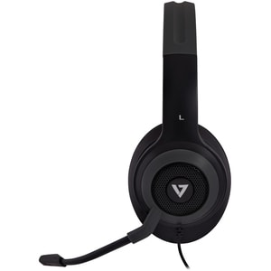 V7 Premium HC701 Kabel Kopfbügel, Über das Ohr Stereo Headset - Grau, Schwarz - Microsoft-Teams-Zertifizierung - Binaural 