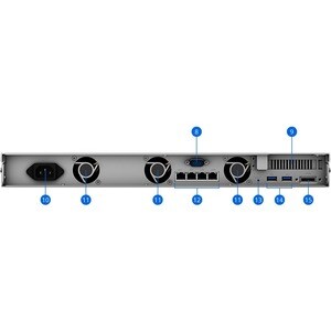 Synology RS820+ 4 x Gesamtzahl Einschübe SAN/NAS-Speichersystem - Intel Atom C3538 Quad-Core 2,10 GHz - 2 GB RAM - DDR4 SD