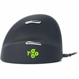 R-Go Tools Ergonomische Maus R-Go HE Break mit Pausensoftware, groß (Handlänge ≥ 185mm), für Linkshänder, verkabelt, schwa