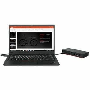 Lenovo USB-Typ C Docking Station für Notebook - Schwarz - 3 Unterstützte Displays - 3840 x 2160 - 2 x USB 2.0 - USB Typ C 